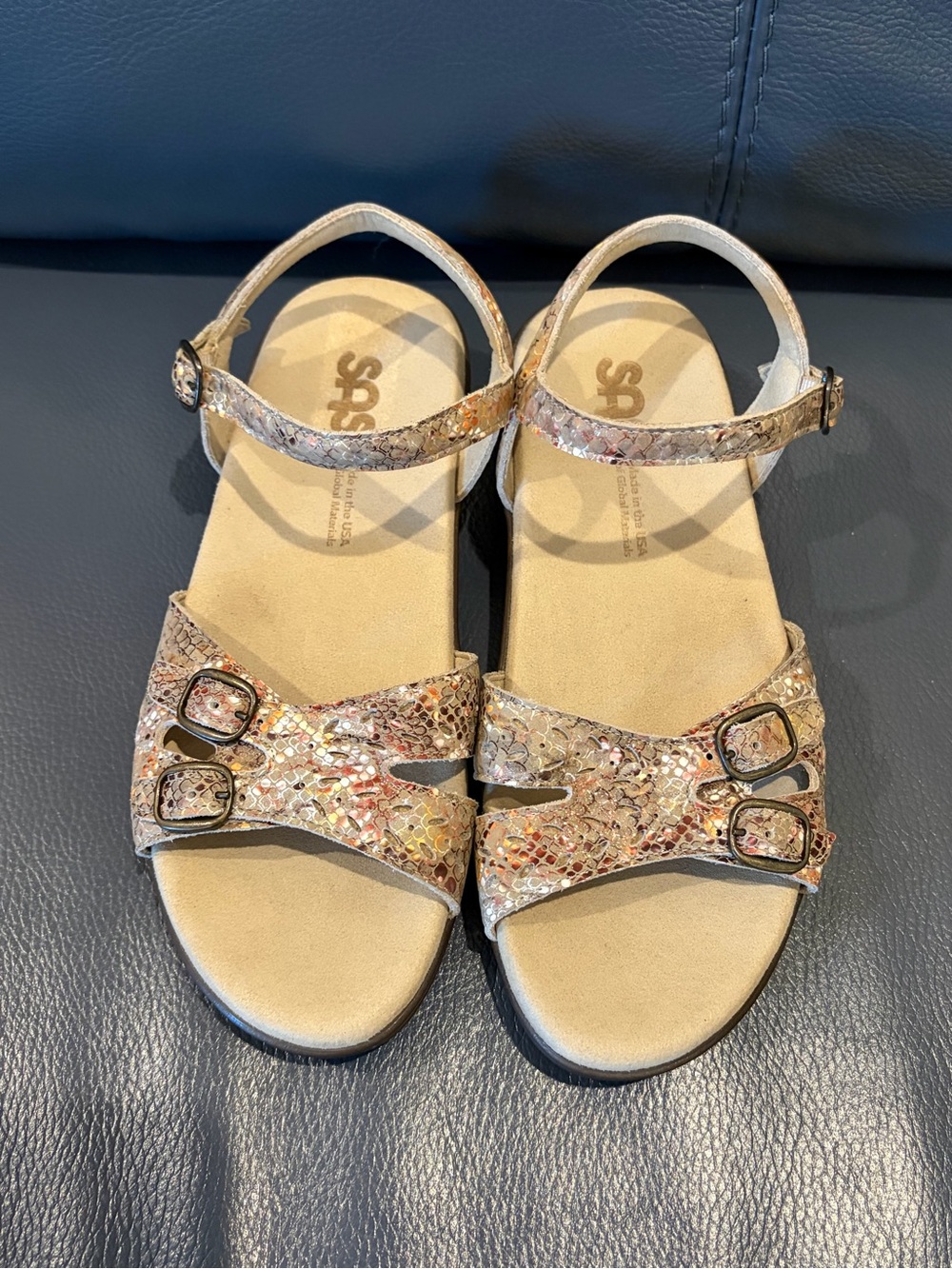 SAS Duo Quarter Strap Sandals size 7 wide like new condition